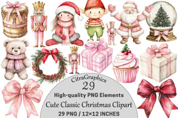 Download Cute Classic Christmas Clipart - Christmas clipart Collection