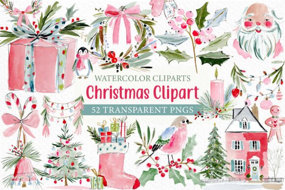 Download Watercolor Christmas Clipart - Christmas clipart Collection