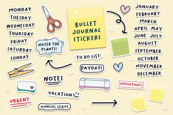 Download Bullet Journal Stickers Planner Stickers - Planner stickers Collection