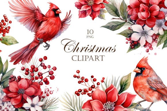 Download Watercolor Christmas Clipart. - Premium Bundle