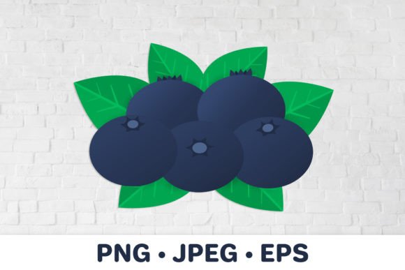 Download Blueberries with Leaves Sublimation - Blueberries Collection