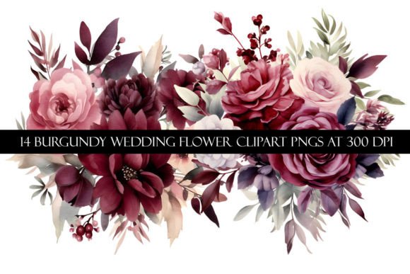 Download Burgundy Wedding Flower Clipart - Wedding flower Collection