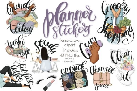 Download Planner Stickers Clipart Icons Kit What` - Planner stickers Collection
