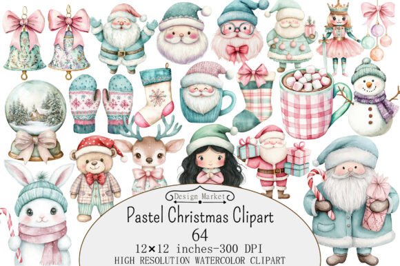 Download Pastel Christmas Clipart - Christmas clipart Collection