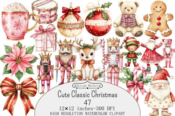 Download Cute Classic Christmas Clipart - Christmas clipart Collection