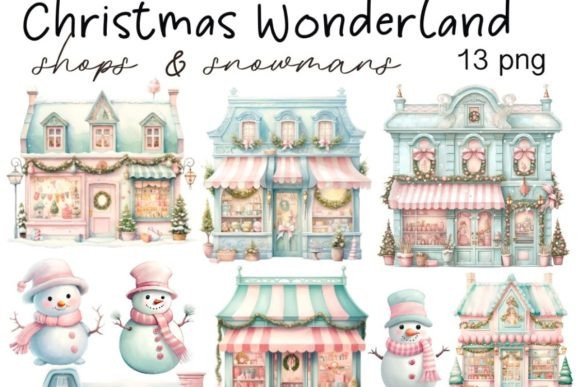 Download Pastel Christmas Clipart Bundle, Holiday - Christmas clipart Collection